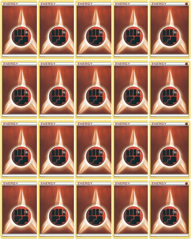 Amazon.com: 20 Basic Fighting Energy Pokemon Cards (XY/Black and White  Series Design, Unnumbered) [Brown/Rock-Type] : Toys & Games