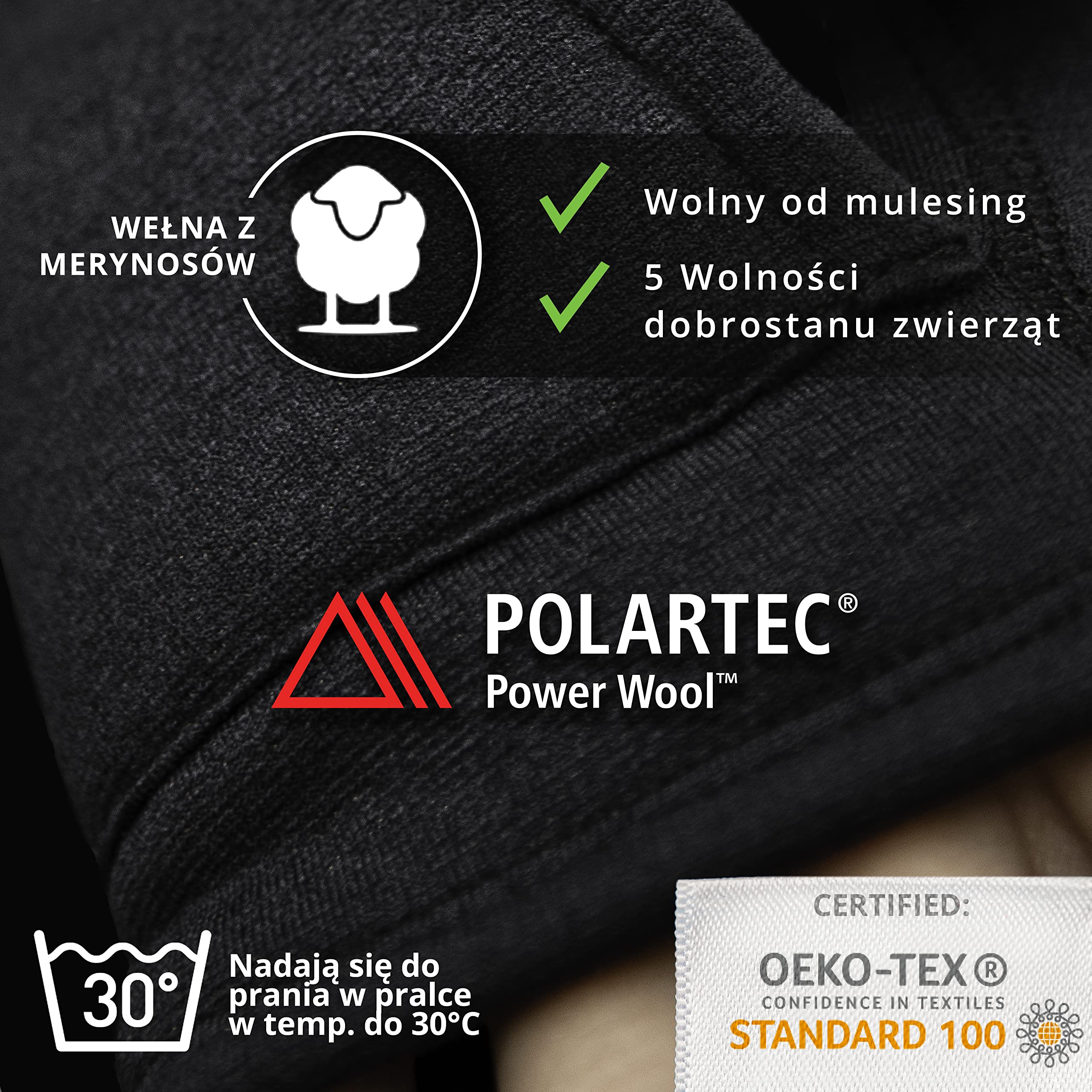 THE HEAT COMPANY - MERINO TUBE - rękawiczki bez palców merino - jakość premium - Ocieplacze na nadgarstki dla kobiety i mężczyźni - Rękawiczki półpalcowe na zimę