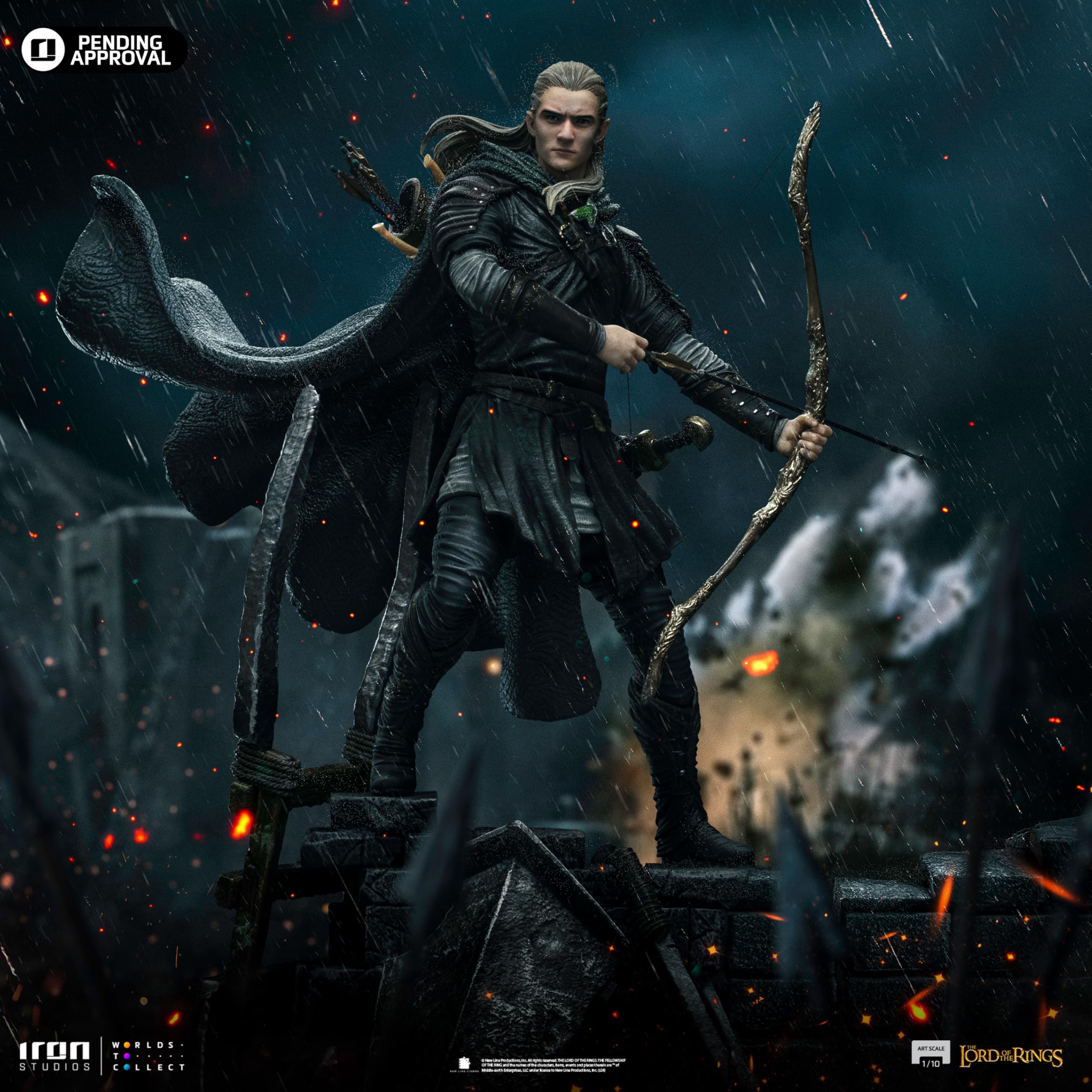 Iron Studios Legolas Unleashed 1/10 Figurka kolekcjonerska - Władca Pierścieni Polystone Wielokolorowy 29 cm