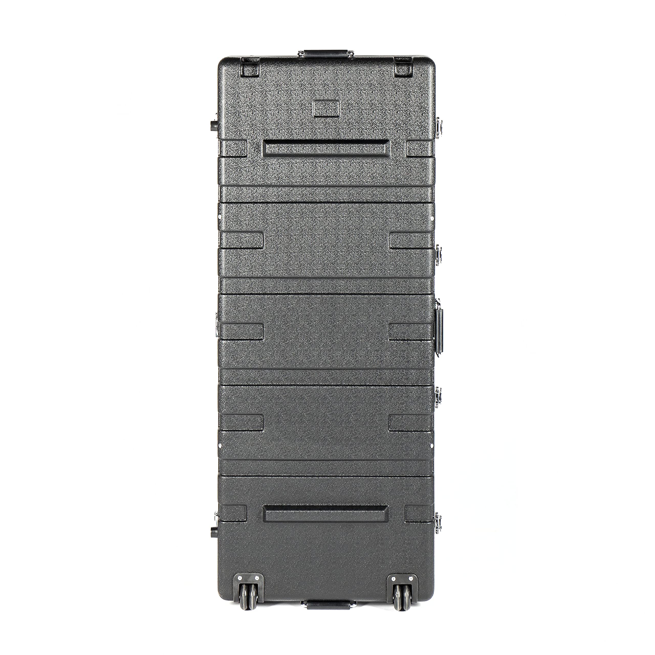 Music Store ABS Keyboard Case 61, Universal Keyboard Flightcase, Schwarz, 7.8 kg, mit Schnappverschluss, 3 Griffe, Rollen, Polsterung, 112x12x41 cm, geeignet für 61-Tasten Keyboards