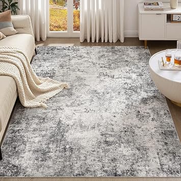 23% off: 6x9 Washable Area Rug - Neutral Modern Abstract Living Room Rugs, Non-Slip Soft Large Indoor …