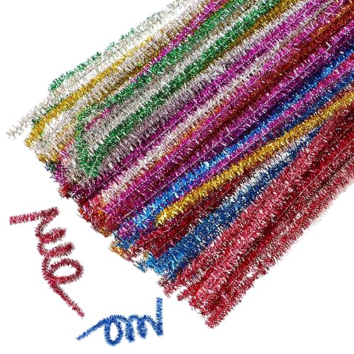 100 unidades de 10 colores para limpiar tubos, tallos de chenilla, limpiadores de tuberías para manualidades, limpiador de tuberías a granel para