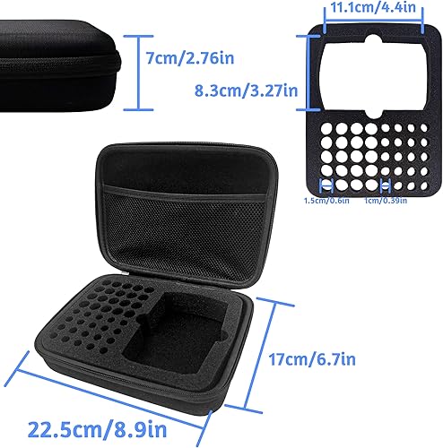 Miniatura 2 de JJYHEHOT Bolsa organizadora de baterías, caja de almacenamiento segura, ordenada, a prueba de golpes, dura, portátil, con capacidad para 40 pilas AA