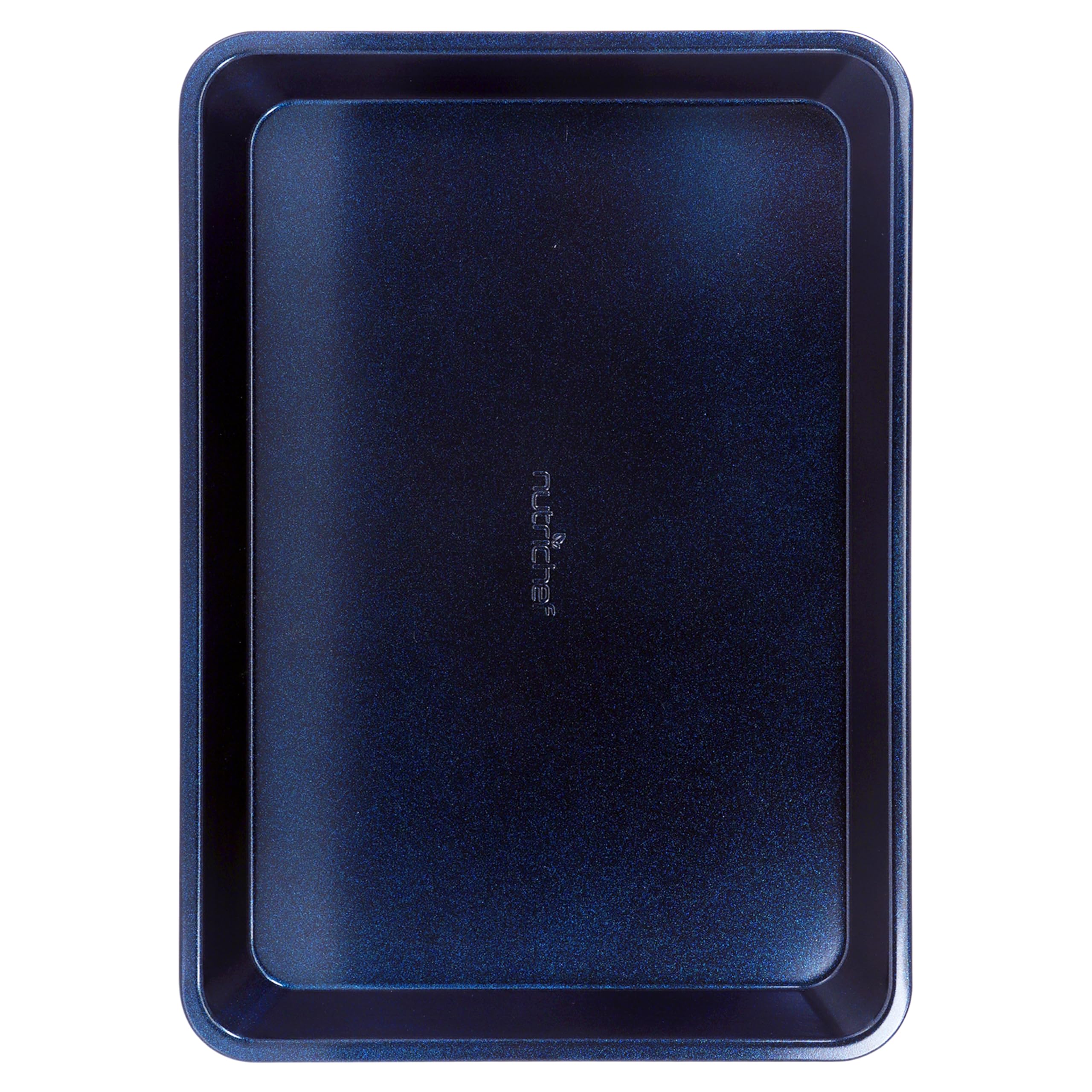 NutriChef Bandeja para hornear galletas de diamante azul de 13 pulgadas, superficie de capa recubierta antiadherente, ideal para preparación de alimentos, servir, hornear postres de pastelería,