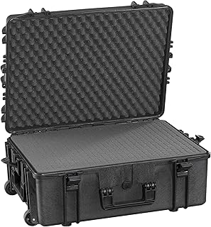 Max MAX620H340STR IP67 Rated Waterproof Durable Watertight Equipment Photography with Hard Carry Pull Handle Plastic Transit Case/Pick and Pluck Foam/Flight Case Tool Box
