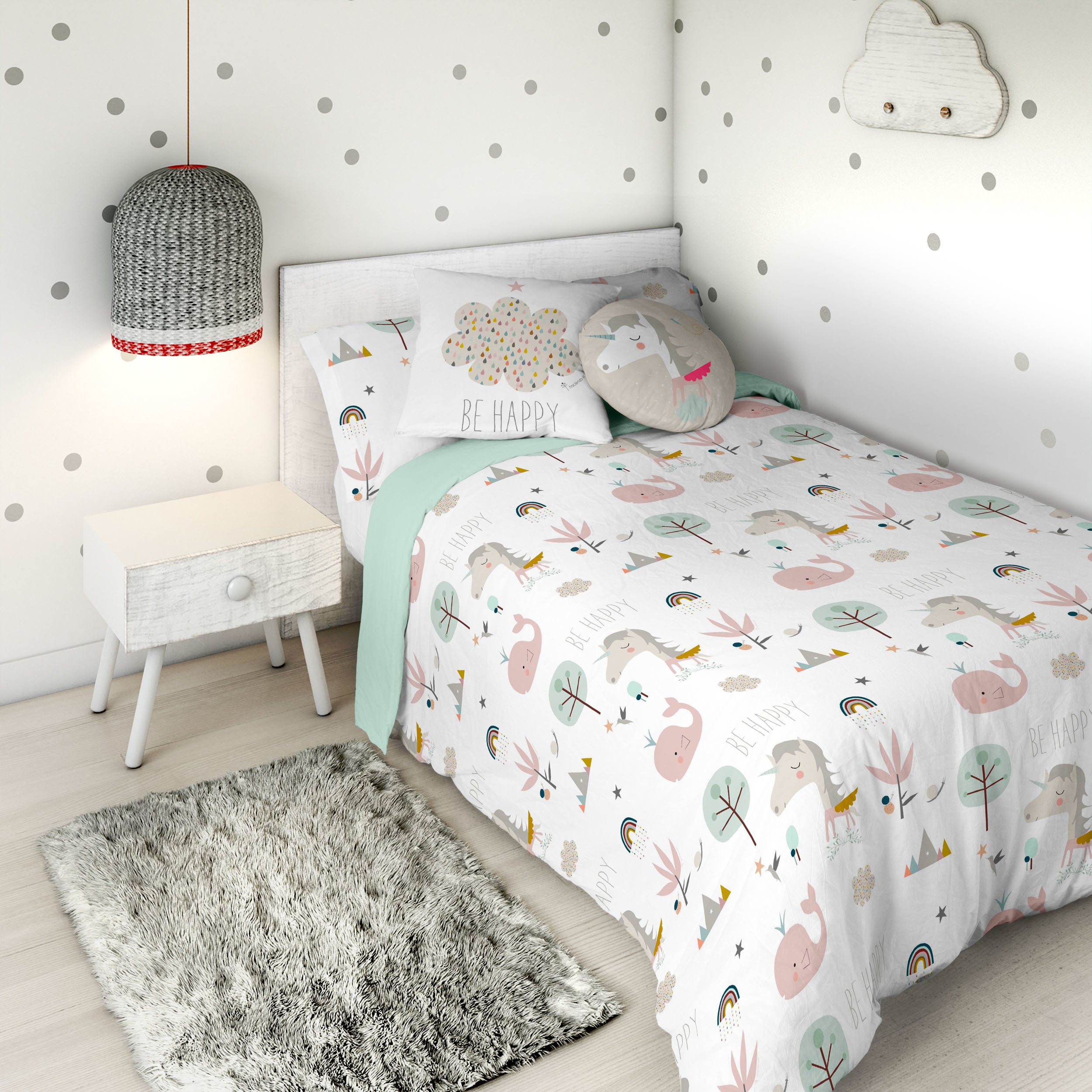 Haciendo el Indio S2802735 Funda Nórdica Rainbowland, Tamaño Cama de 90, 150 X 220 + 45 Cm