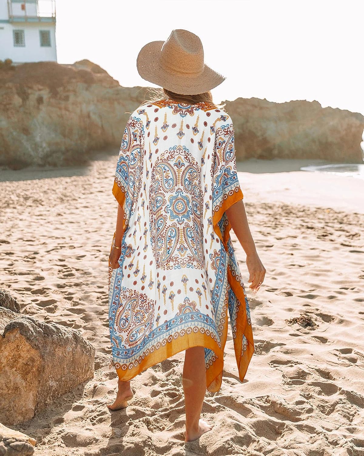 Kimonos for Women Casual Swimsuit Coverup Lightweight Boho Kimono Cardigans for Summer - Image 4