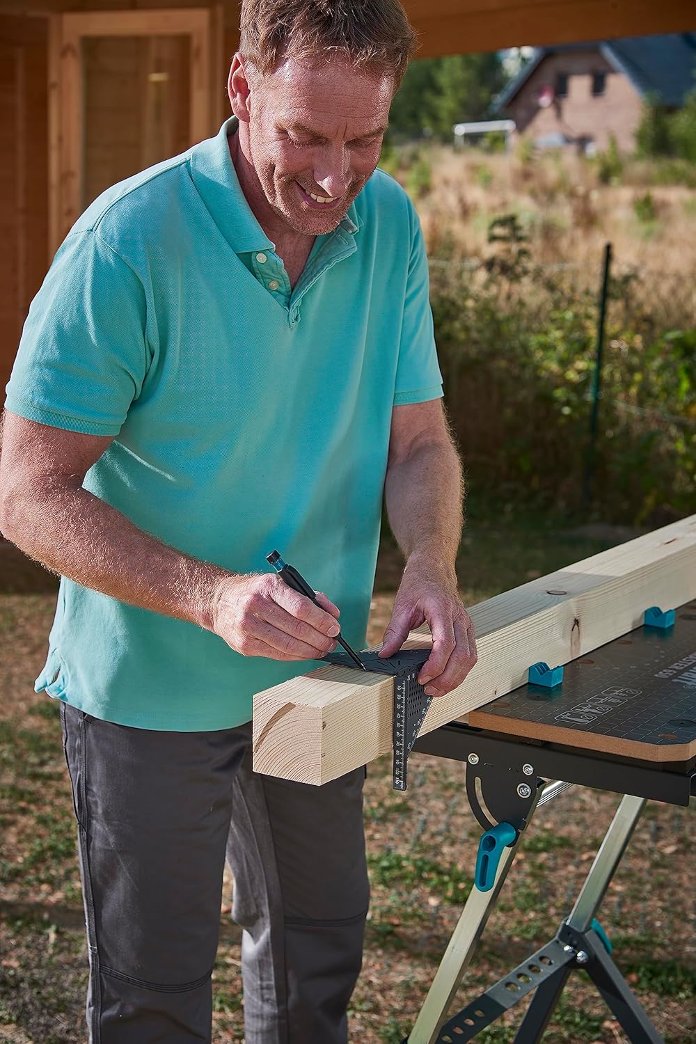 wolfcraft Vario 3D Measuring and Marking Angle I 5209000 I Foldable Project Aid for Measuring on Surfaces and Three-Dimensional Workpieces