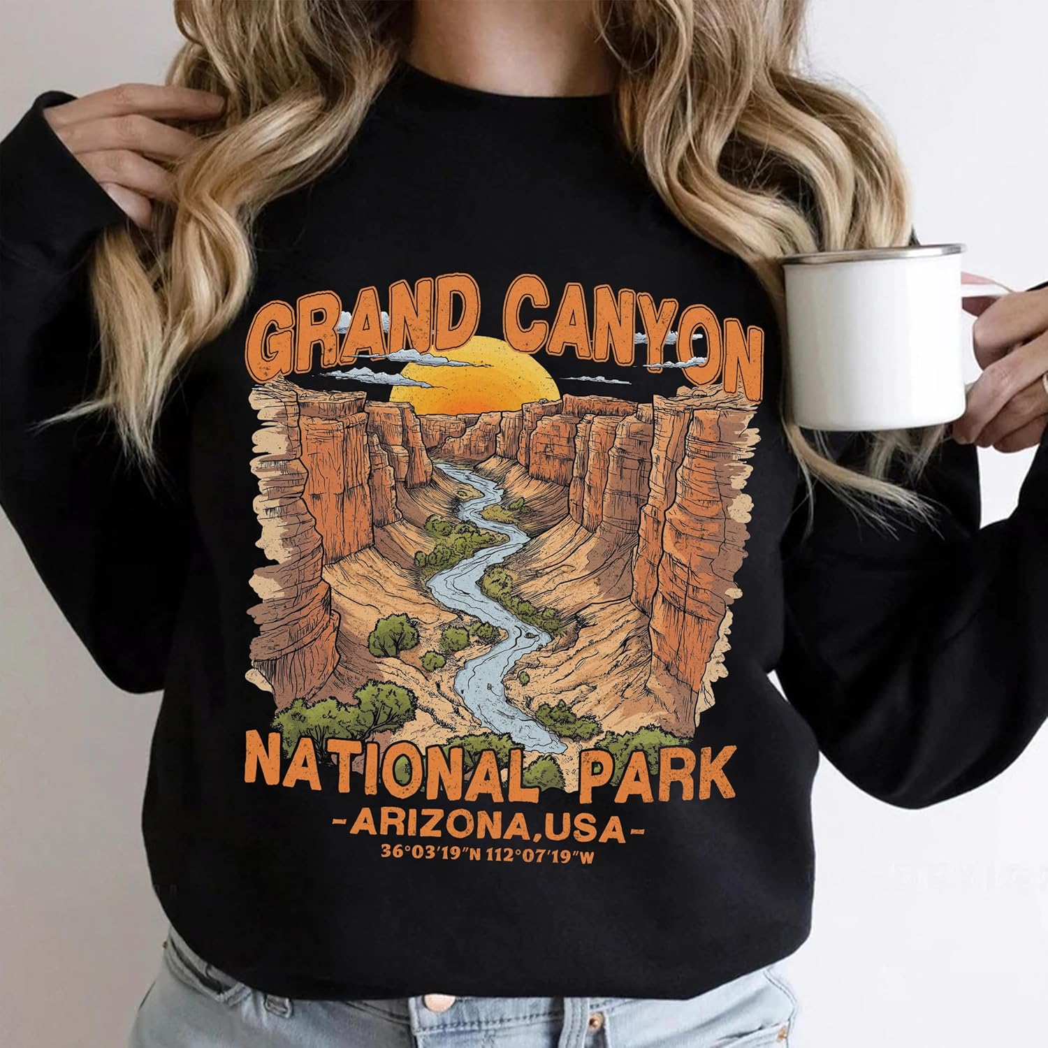 Grand Canyon National Park Sweatshirt - Grand Canyon Hiking Camping Outdoor Sweatshirt