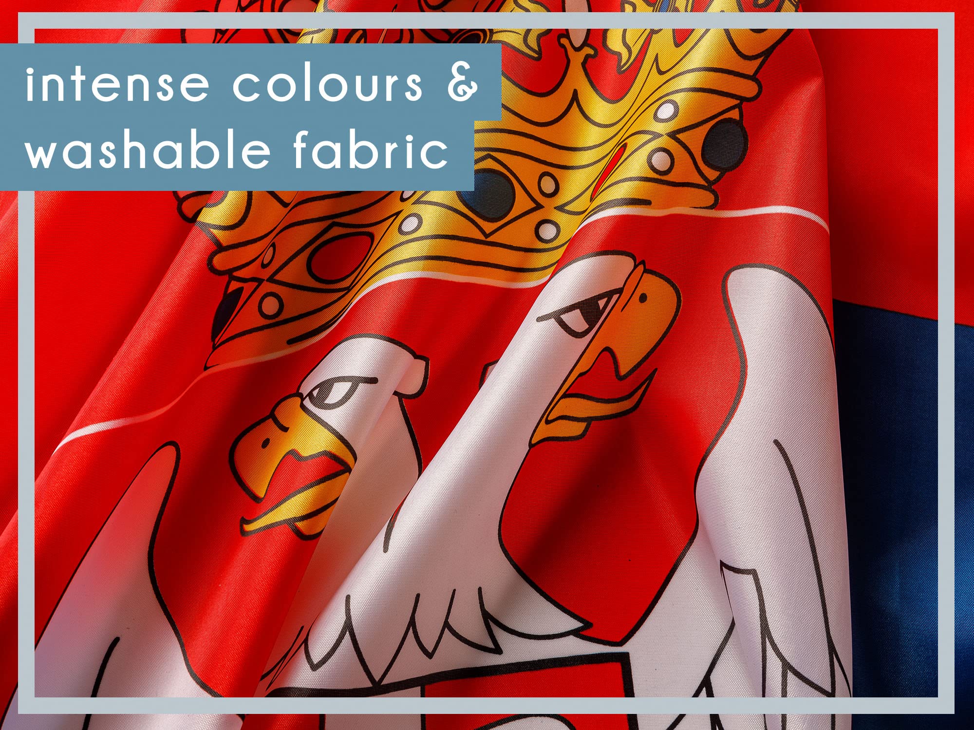 PHENO FLAGS Serbia flag - Serbian flag 3x5ft with brass eyelets - weatherproof national flag for flagpole - 100% polyester - 90x150cm - Image 3