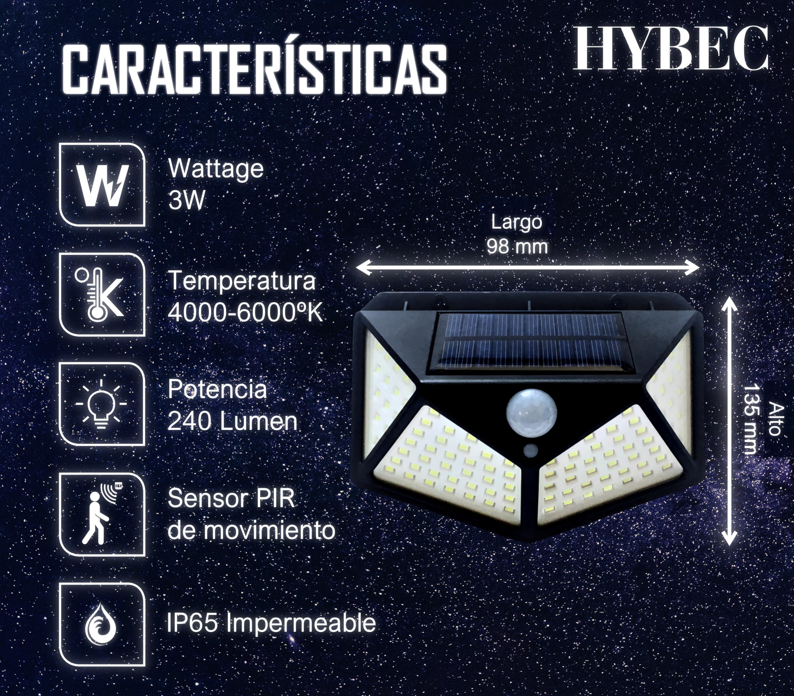 Focos LED Solares Exterior con Sensor de Movimiento, Luz Solar Potente para Jardín, Terraza o Fachada (Pack 6)