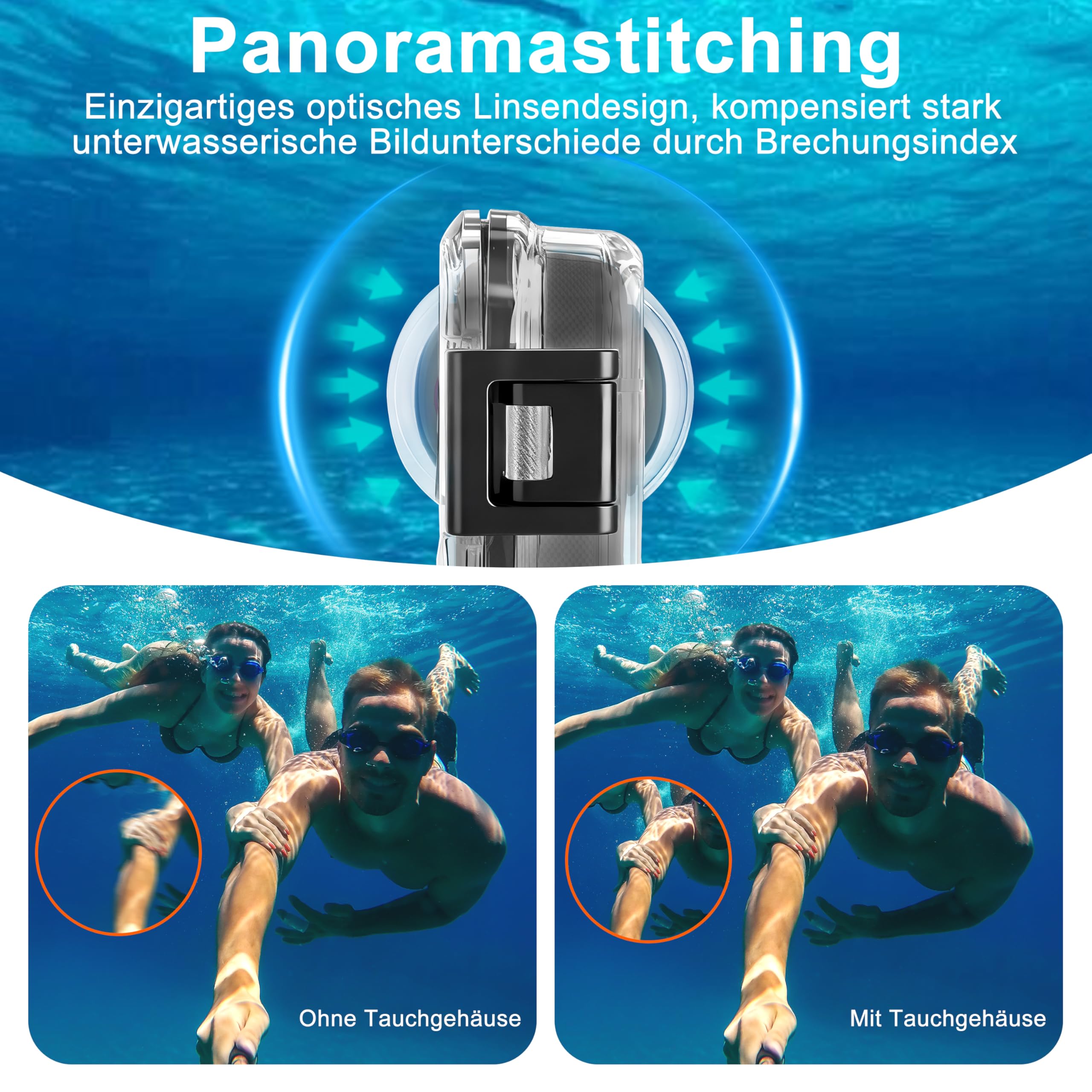 FitStill Wodoszczelna obudowa do Insta 360 X5 wodoszczelna 40 m HD Optical Glass Lens X5 obudowa do nurkowania fotografii podwodnej, kompleksowa ochrona, akcesoria X5