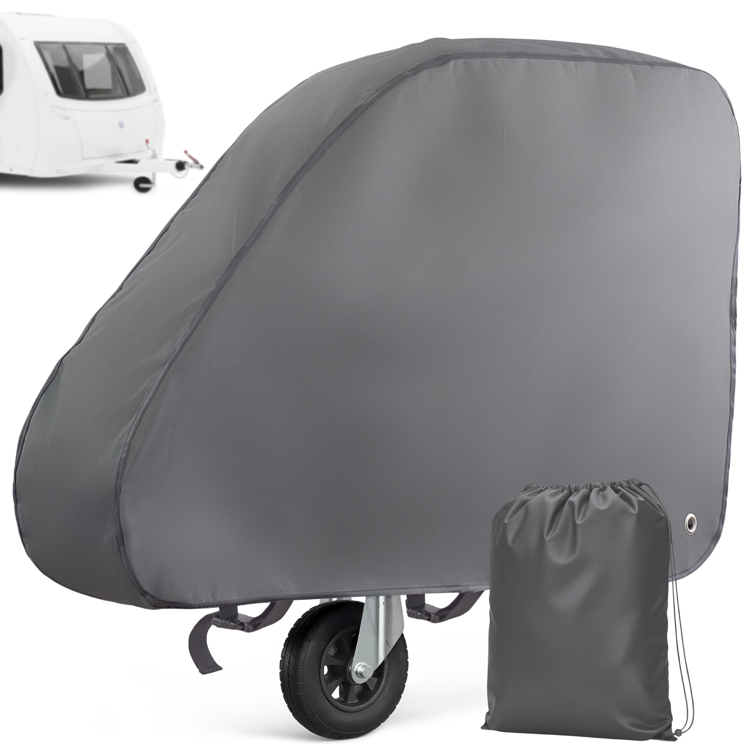 Praknu Deichselabdeckung Wohnwagen PVC – Extra dick – Anhängerkupplung Abdeckung – Wasserdicht & UV-Beständig Schutzhülle –Deichselhaube Anhänger Zubehör – Abdeckung für Anhängerdeichsel & Humbaur