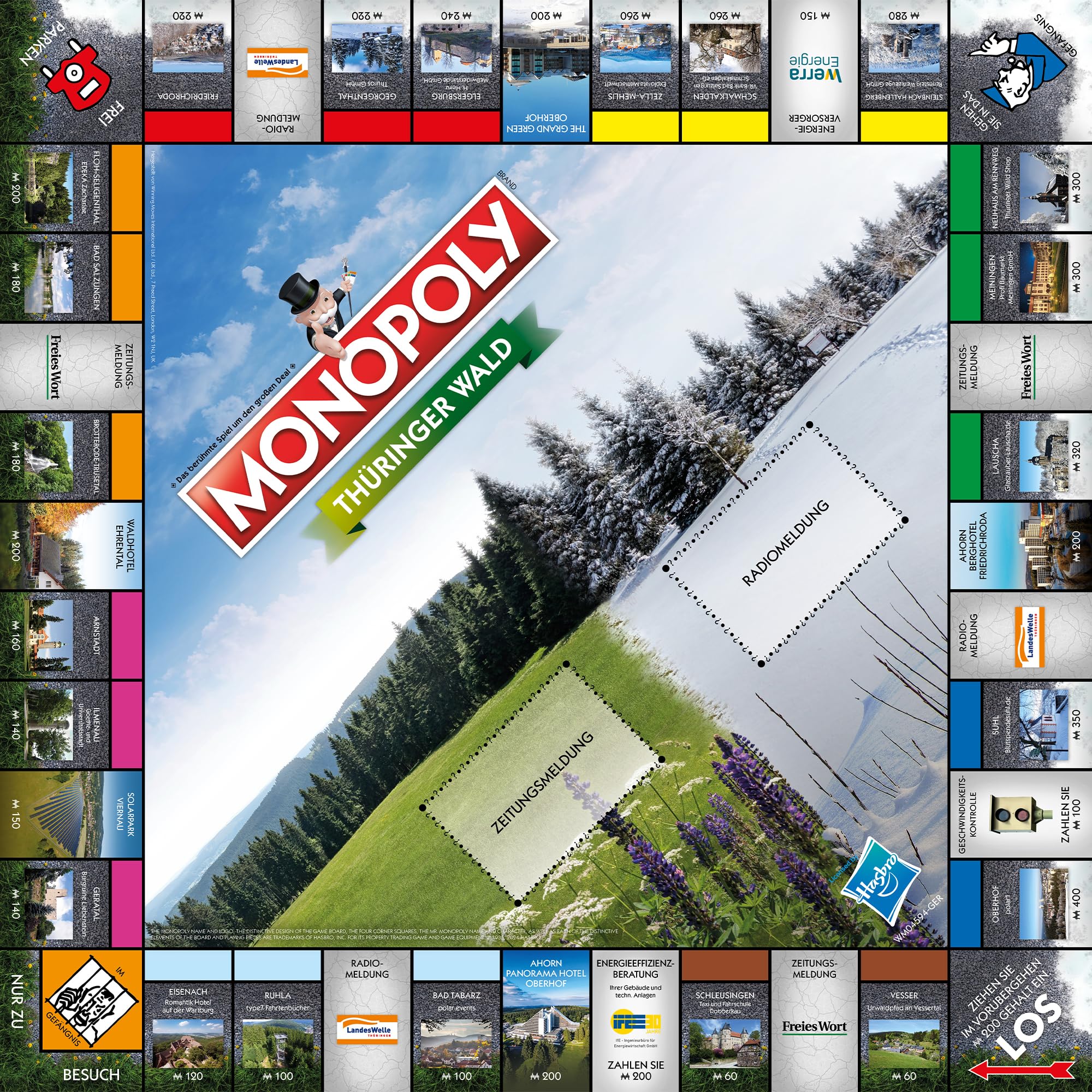 Monopoly Thüringer Wald – Regional-Edition des Kultspiels für Familien, Naturfreunde & Fans der Urlaubsregion | Gesellschaftsspiel ab 8 Jahren | Geschenkidee & Souvenir für Thüringen-Liebhaber