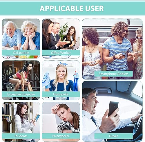 Miniatura 60 de Belifu Unidad TENS EMS de doble canal, 24 modos, estimulador muscular para terapia de alivio del dolor, masajeador electrónico de pulso con 10 Rosa