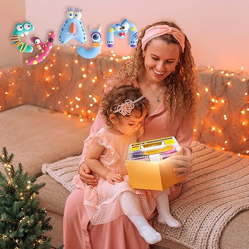Miniatura 28 de Kits de arcilla polimérica de 50 colores, arcilla de modelado de Navidad para niños, molde de bricolaje, horno, arcilla con caja de almacenamiento