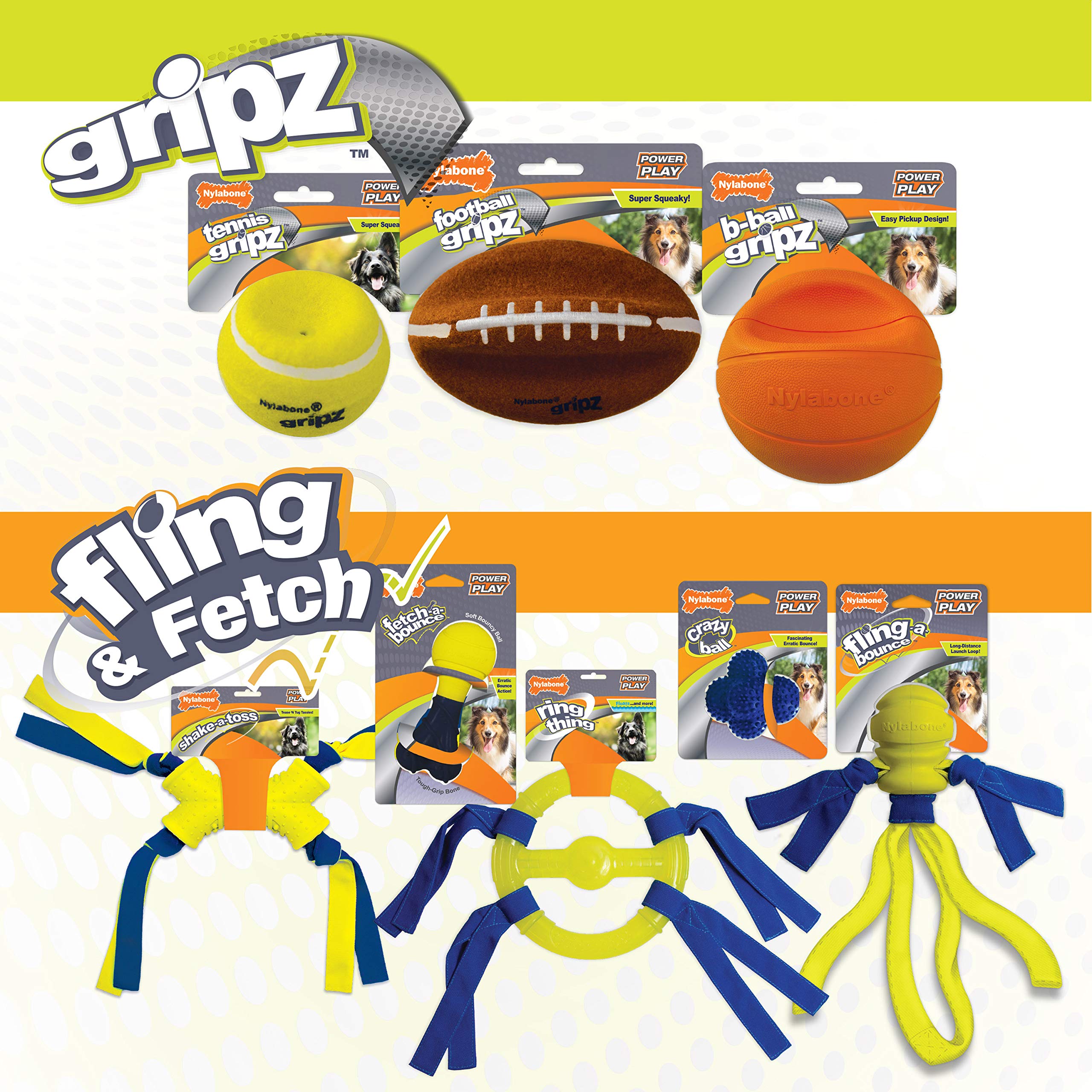 Nylabone Power Play Interaktives Apportierspielzeug für Hunde l Bereicherung Hundespielzeug für das ultimative Spielerlebnis