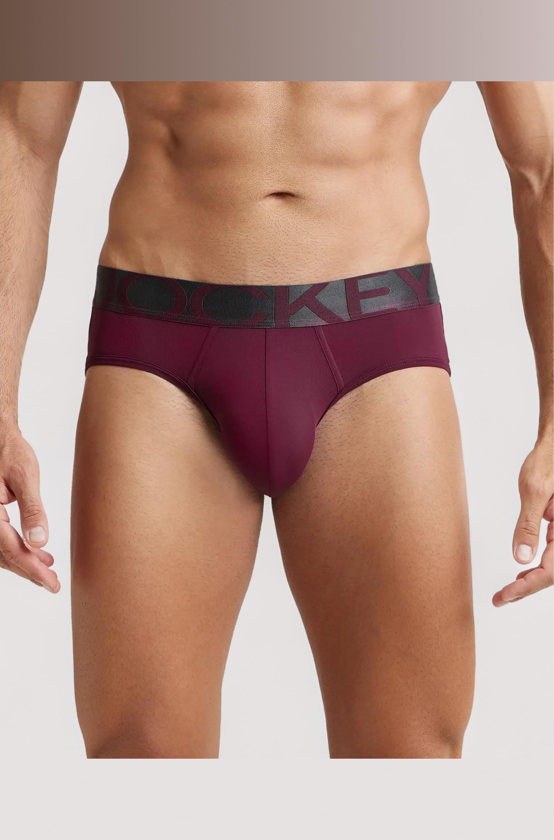 IC27 Men's Tactel Microfiber Elastane Stretch Solid Brief with Moisture Move Treatment