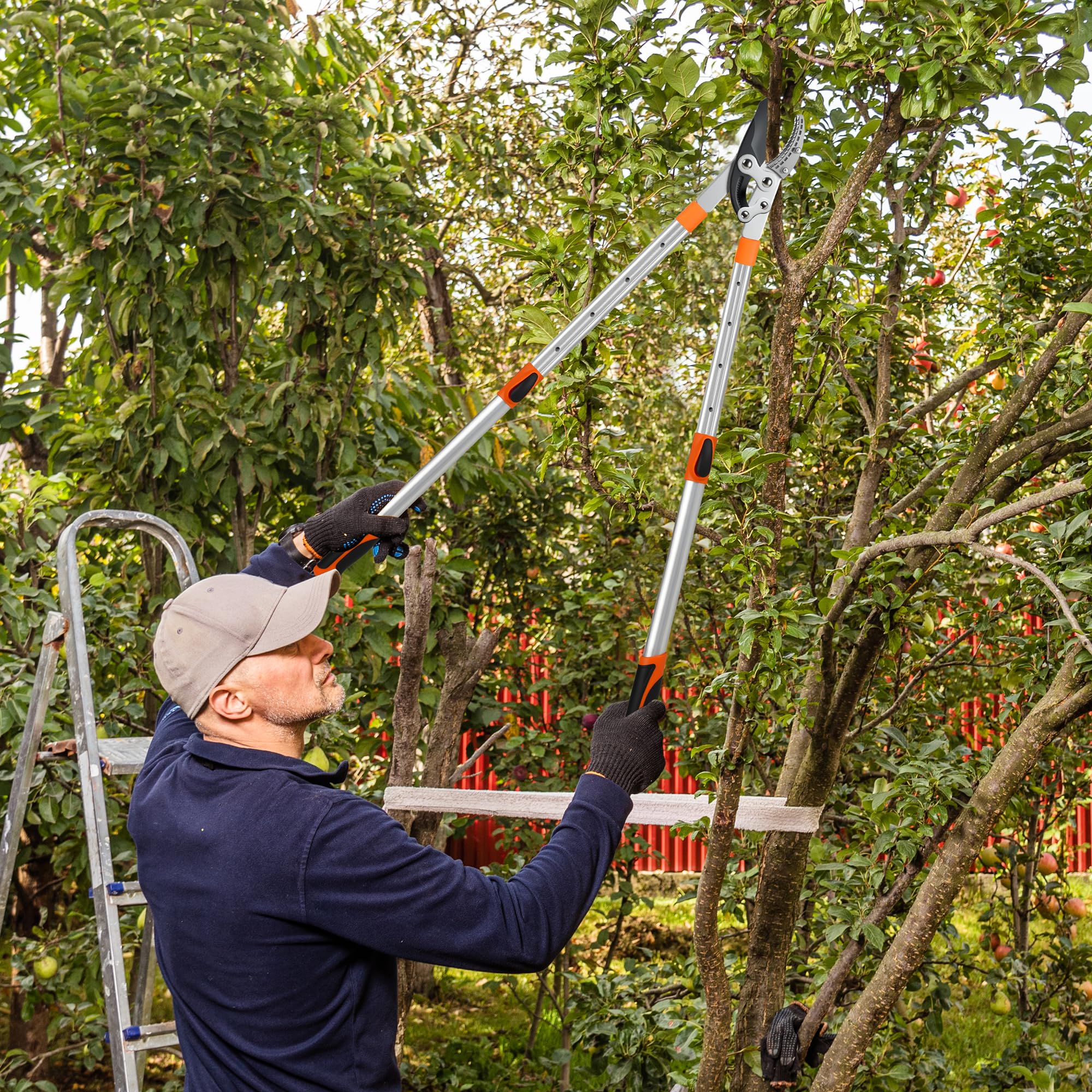 Troncarami telescopico per giardinaggio resistente, 60-100 cm, troncarami da giardino estensibile