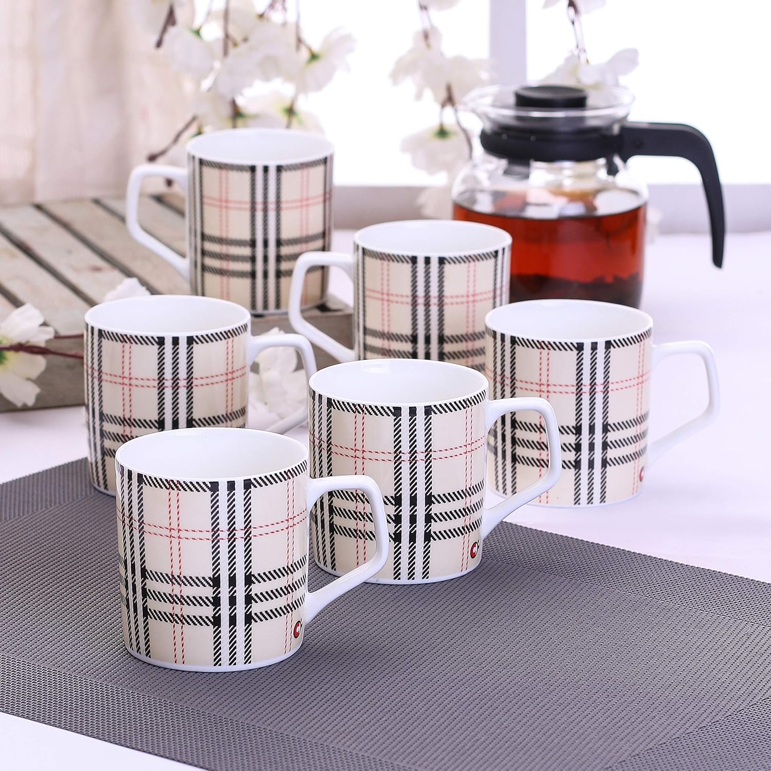 Clay Craft Director Coffee Mugs Set, 6 Pieces, 230ml, Hilton 371, Ceramic Amazon.in Home