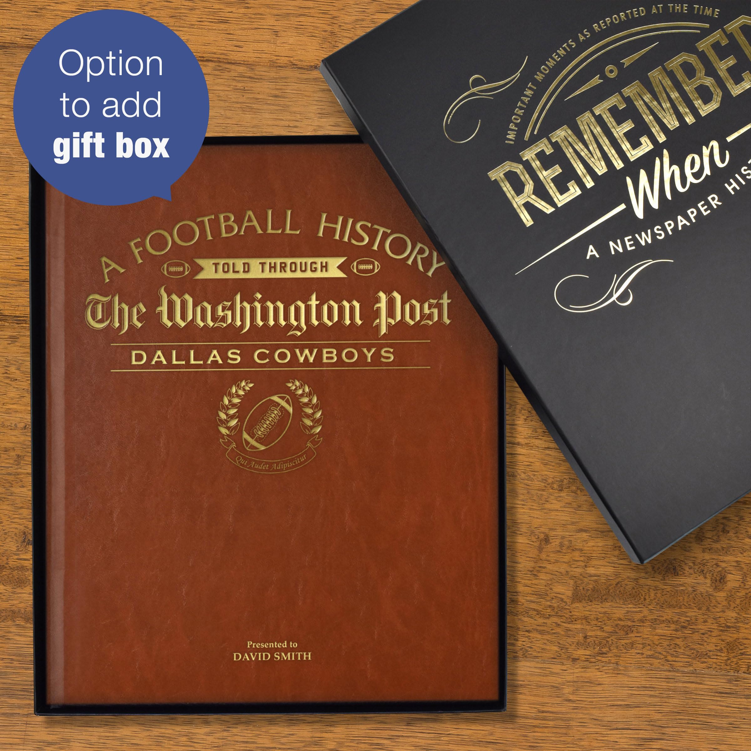 Periódicos históricos - Libro Personalizado de Historia del fútbol Americano - Regalo para fanáticos de la NFL - Historia contada a través de la Cobertura de periódicos -