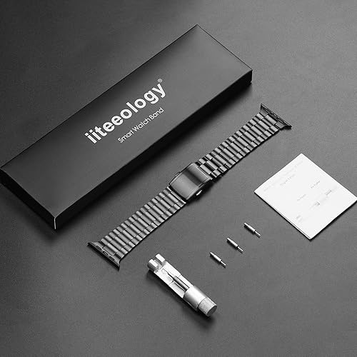 Miniatura 7 de iiteeology Correa de 1.929 in compatible con Apple Watch Ultra Band Series 9, pulsera de acero inoxidable mejorada para iWatch de 1.772 pulgadas,