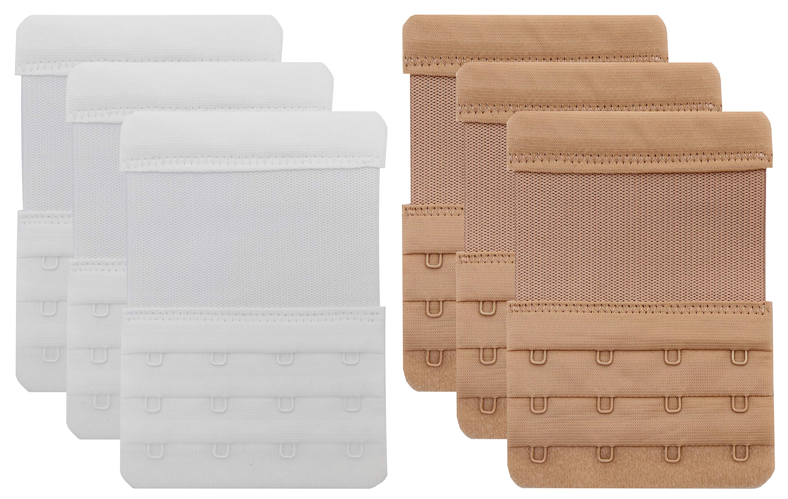 Tamlien 4 Hook Bra Extenders,Stretchy Soft Comfortable Bra Strap Extender