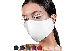 Breathable One Layer Face Mask Bridal in White Satin Silk