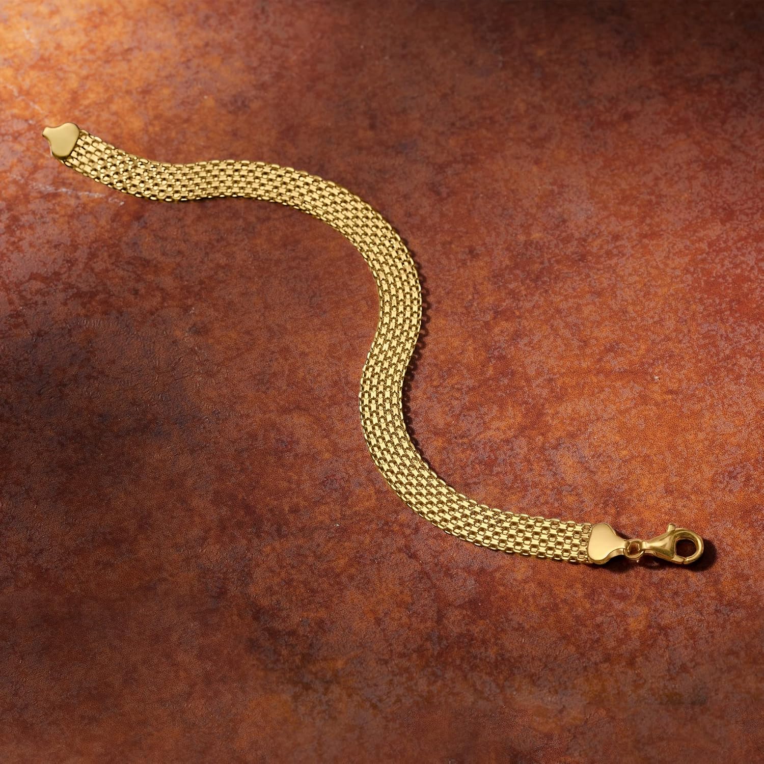 Ross-Simons 18kt Gold Over Sterling Bismark-Link Bracelet