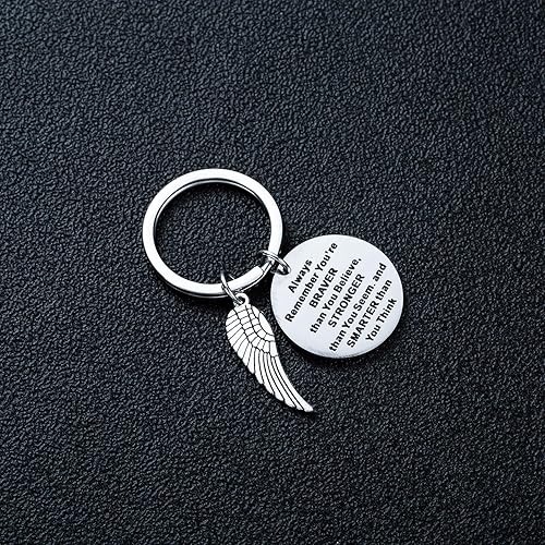 Miniatura 3 de SANNYRA Inspirational Gifts Keychain Stainless Steel Pendant Keychain Key Ring Gift for Women