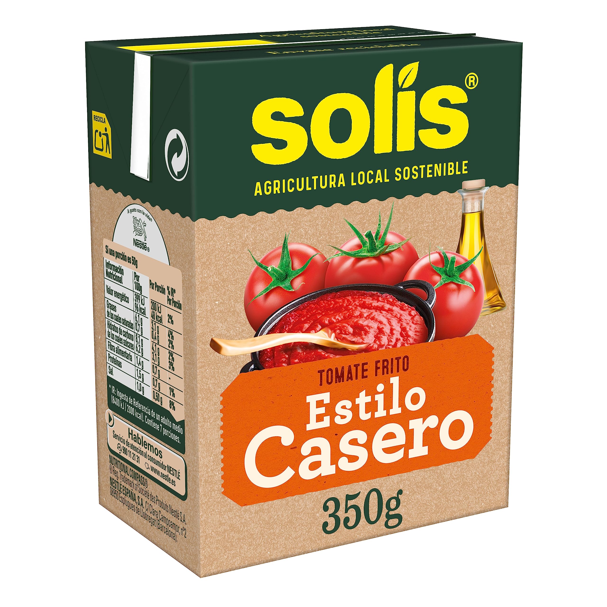 SOLÍS Tomate Frito Estilo Casero Brick - Sin Gluten - 350g