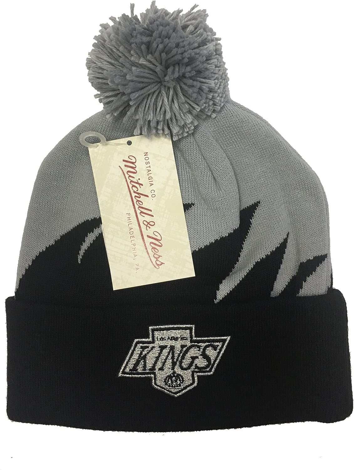 Mitchell & Ness Cuffed Hockey Beanie Hat with POM POM - NHL Knit Toque Cap - Image 2
