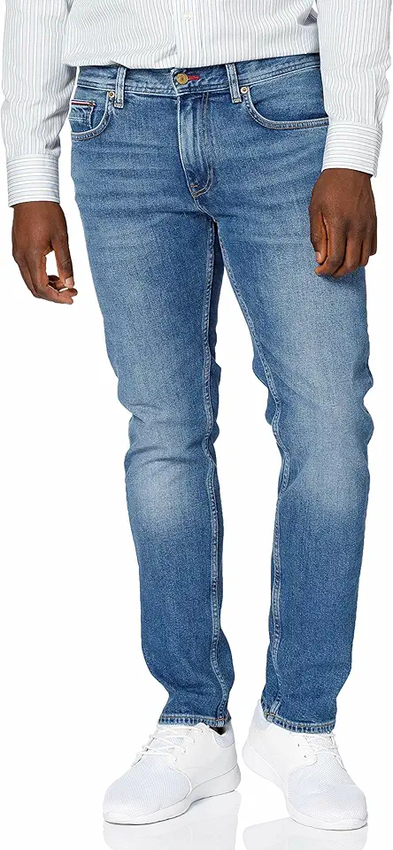 Tommy Hilfiger Herren Jeans Hose Straight Leg aus Baumwolle