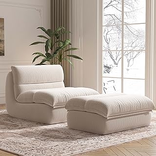 Bean Bag Chair with Ottoman, Cozy Comfy Reading Nook Chairs, Ultra Soft ...