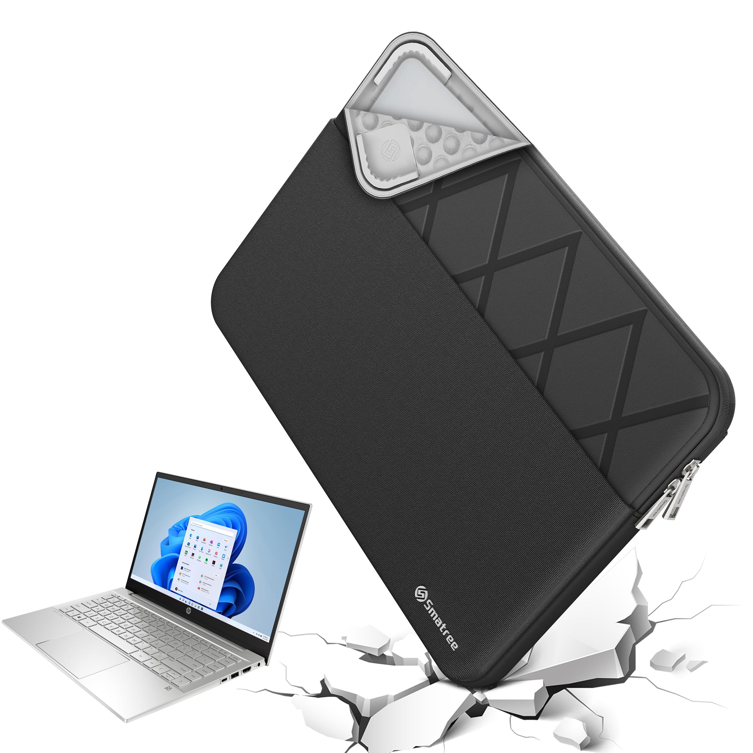 Smatree custodia per portatile per 14 pollici HP EliteBook 640 G10/G9 Notebook PC, per 14 pollici HP EliteBook 645 G9 Notebook PC, custodia con tasca per accessori, YKK cerniera (E465)