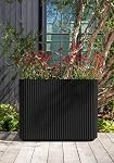 Veradek Demi Series Span Planter for Front Porch, Patio, Backyard | Durable Plastic-Stone Composite Material | Modern Décor for Shrubs, Flowers