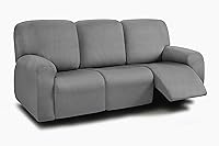 Vista 55 de ULTICOR Fundas para Sofá Reclinable de 8 Piezas, Fundas Elásticas de Hilo Teñido para Sofá Reclinable de 3 Cojines, Fundas Deslizables para Sofá