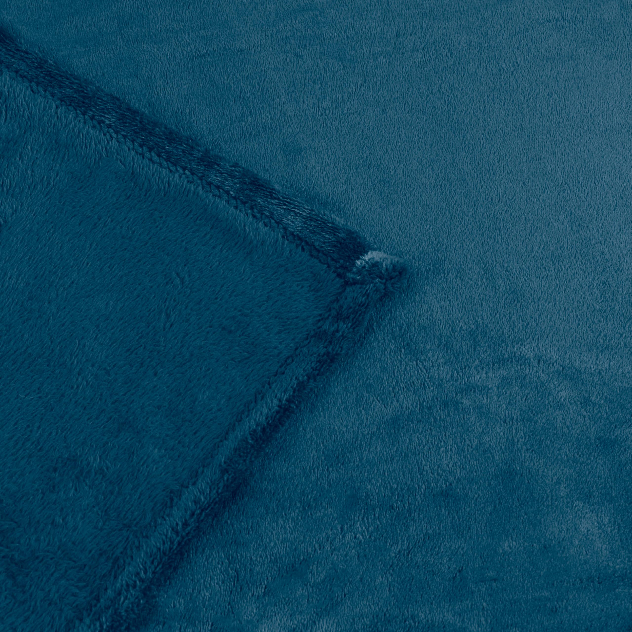 furn. Harrow Fleece Throw - Silky Soft Lightweight Flannel Blanket for Bed or Sofa (Midnight - 140x180cm) - Image 2