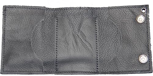 Miniatura 3 de Cartera de cadena triple negra original personalizada. HECHO EN EE. UU, Negro -