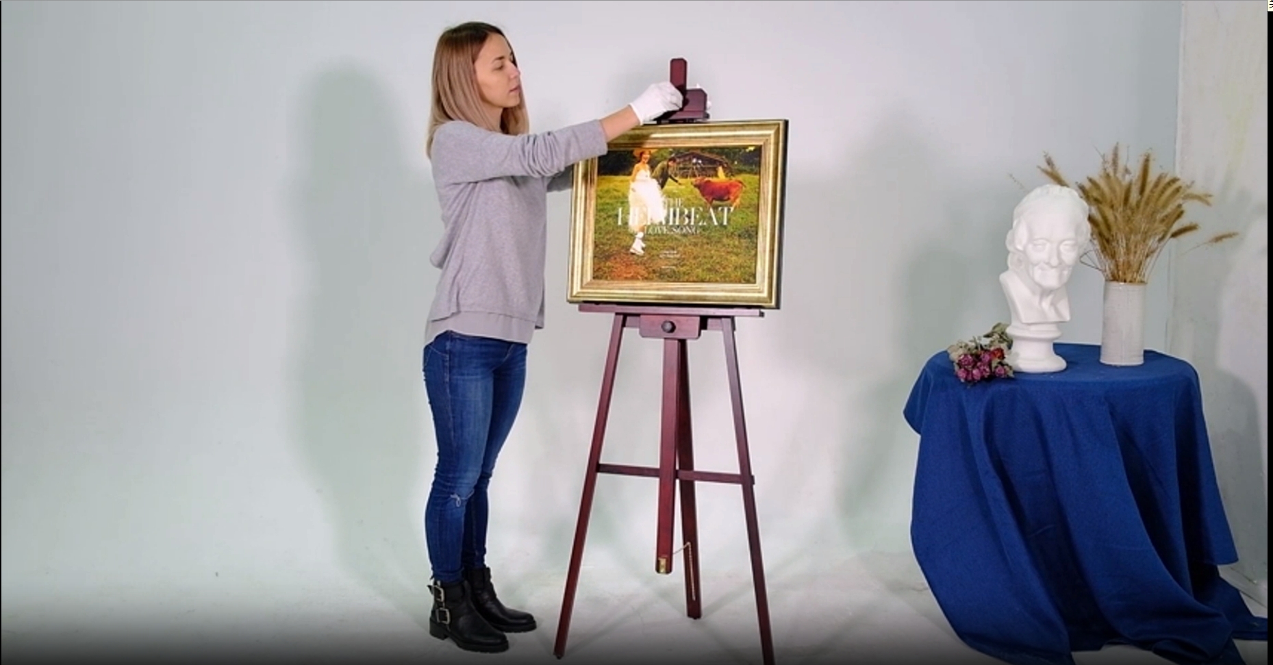 Cavalletto da 150 cm, cavalletto professionale per artisti, telaio ad A, cavalletto in legno, cavalletto portatile e pieghevole per pittura e schizzi