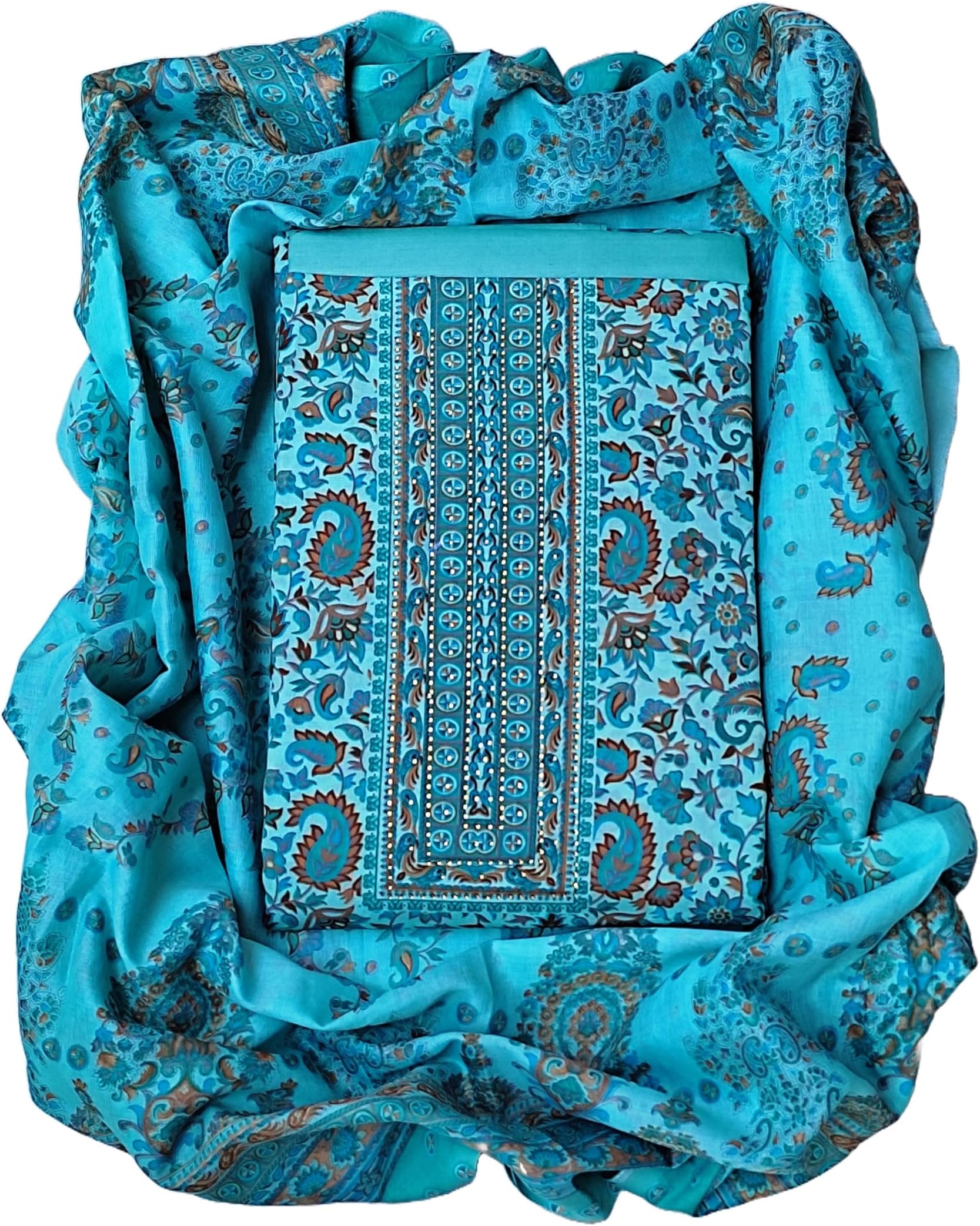 Rv Lifestyle unstitched suit for woman with beautiful pure cotton dupatta | fast color unstitched dress material, digital summer print | quality guaranteeed