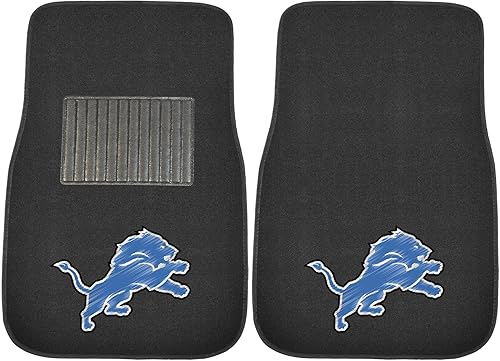 Vista 12 de FANMATS NFL-Teams - Juego de 2 alfombrillas bordadas para coche, unisex, para adultos Negro