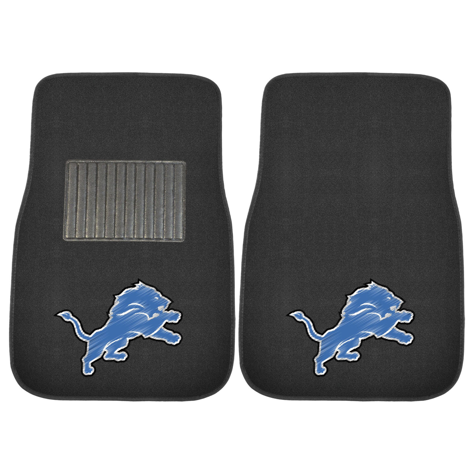 FANMATS - 20600 NFL - Detroit Lions Embroidered Car Mat Set - 2 Pieces 17"x25.5"