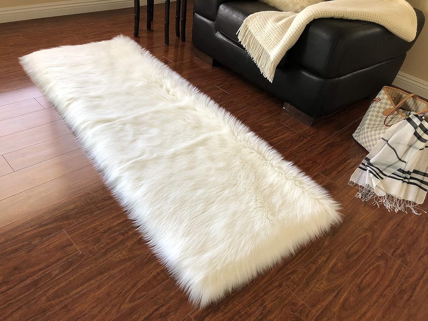 LAMBZY Faux Sheepskin Super Soft Hypoallergenic Rectangular