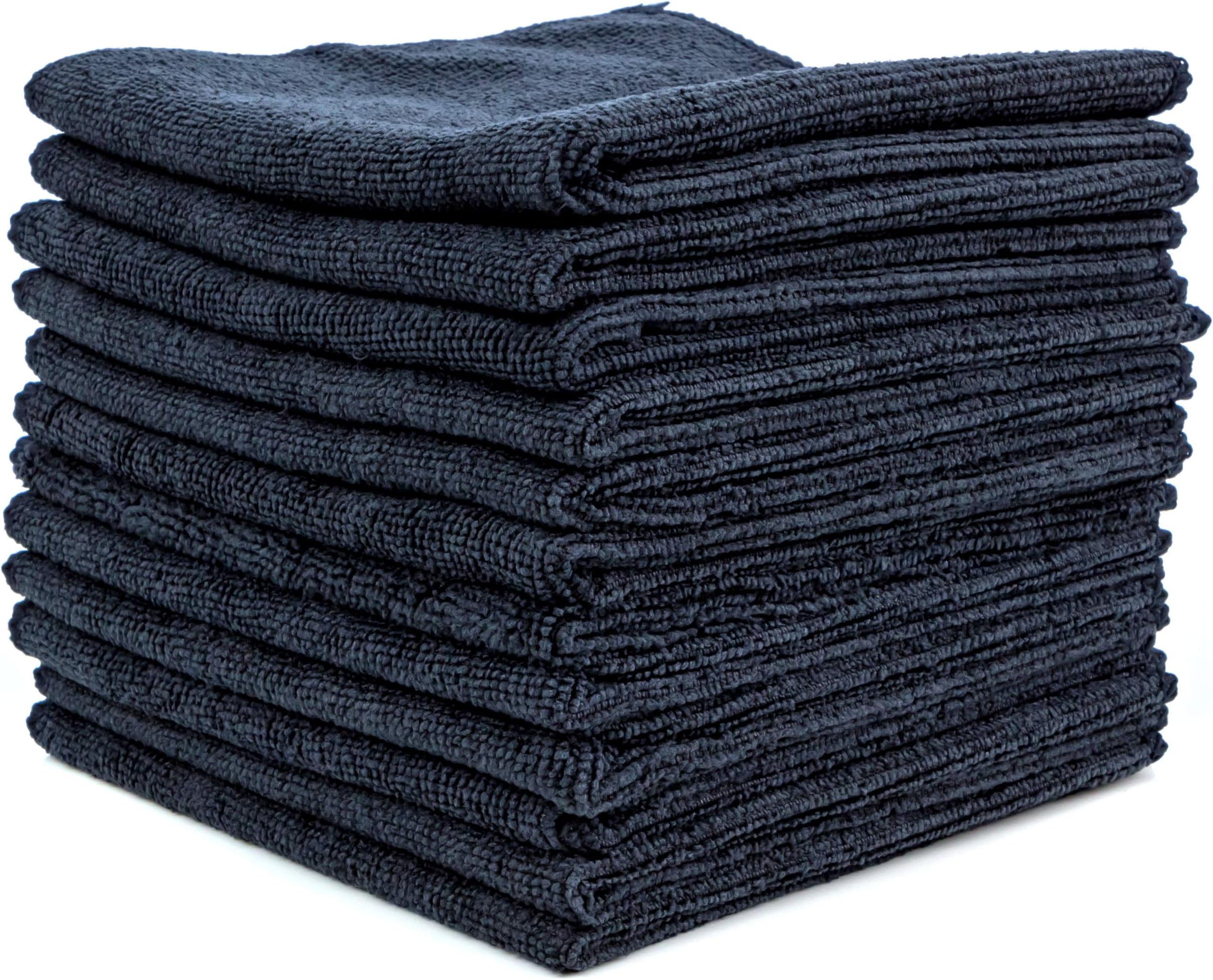 Best Magic Microfiber Cloth - Professional Series Cleaning Towels for Home, Kitchen, Bath, TV, Glass, Auto, Non-Abrasive, Ultra Absorbent, Streak-Free, Reusable, Washable, Wet/Dry - 12"x12"