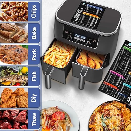 Miniatura 4 de Juego de hojas magnéticas para freidora de aire, accesorios para freidora de aire, hora de cocinar, hoja magnética para freidora de aire, guía de