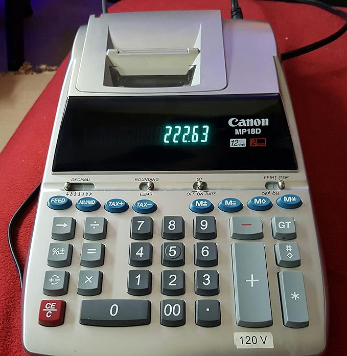 Canon MP18D II Printing Calculator Adding Machines With