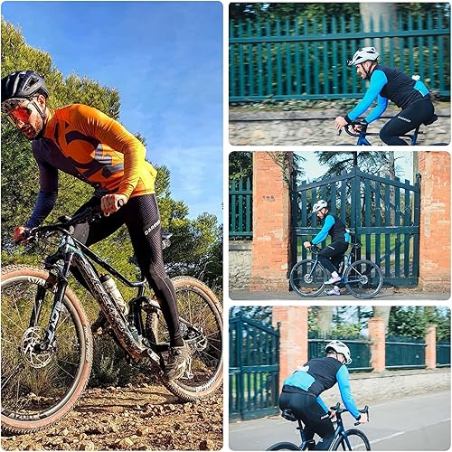 Miniatura 4 de Darevie Mallas de ciclismo para hombre, almohadilla de gel 3D para primavera y verano, pantalones de ciclismo de compresión, mallas de ciclismo