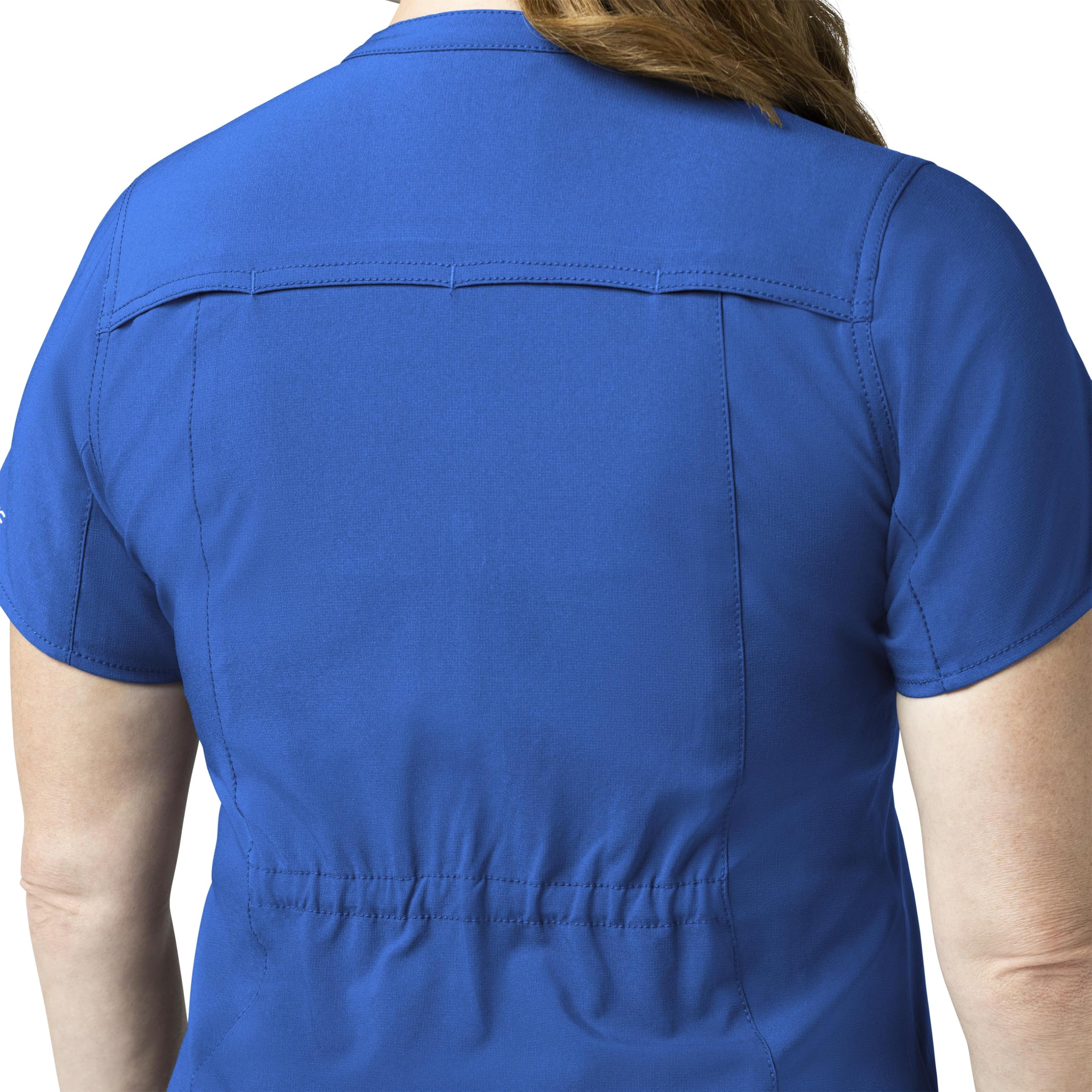 Carhartt Cross-Flex Scrubs for Women, Henley Tunic Scrub Top - Royal, M