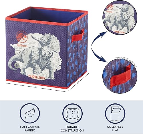 Miniatura 73 de Idea Nuova Disney Minnie Mouse - Juego de dos espaciosos cubos de almacenamiento plegables, 10 x 10 pulgadas, Minnie Mouse / rosa Tiburón bebé,Baby